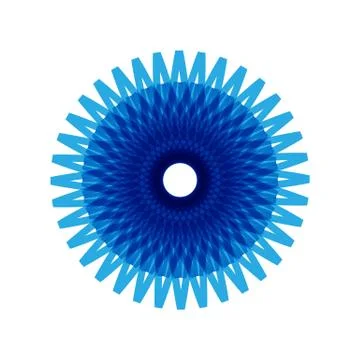 BLUE MANDALA GEOMETRIC (8) Stock Illustration