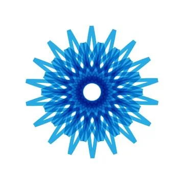 BLUE MANDALA GEOMETRIC (8) Stock Illustration