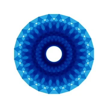 BLUE MANDALA GEOMETRIC (8) Stock Illustration