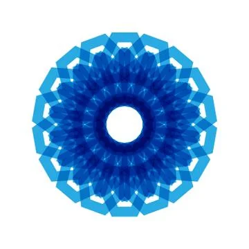 BLUE MANDALA GEOMETRIC (8) Stock Illustration