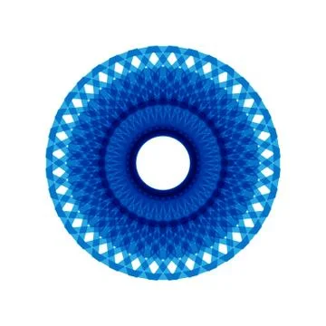 BLUE MANDALA GEOMETRIC (8) Stock Illustration