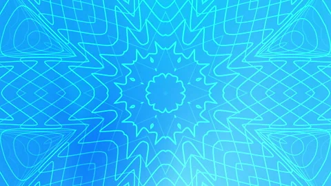Blue Mandala Pattern Background Stockbeeldmateriaal 340878187
