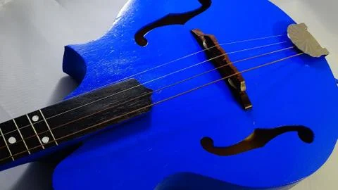 Blue mandolin Stock Photos