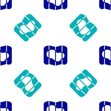 Blue Map of Iceland icon isolated seamless pattern on white background. Vector Stock Illustration
