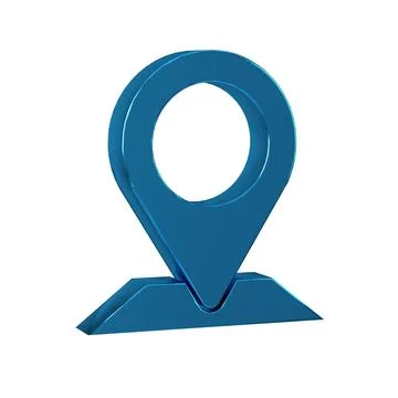 Blue Map pin icon isolated on transparent background. Navigation, pointer, .. 스톡 일러스트