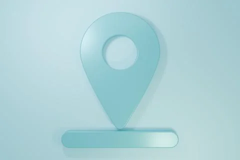 Blue Map pin icon isolated on blue background. Navigation, pointer, locatio.. 스톡 일러스트