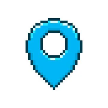 Blue map pin	 Illustrazione stock
