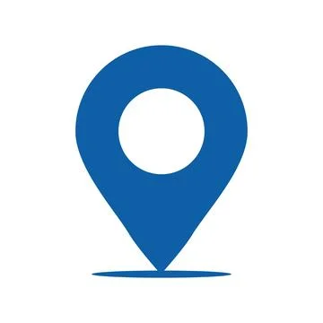 Blue Map Pin Location Icon Stock Illustration