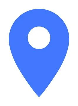 Blue Map Pin Point Marker for Location and Navigation Ilustración de archivo