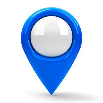 Blue map pointer blank Stock Illustration