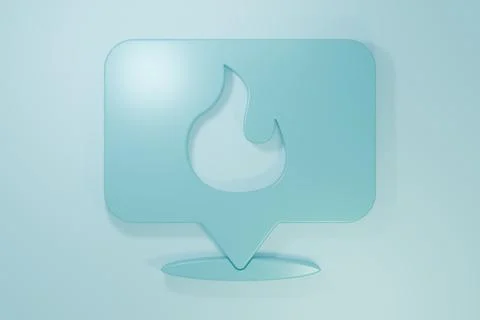 Blue Map pointer with fire flame icon isolated on blue background. Fire nea.. 스톡 일러스트