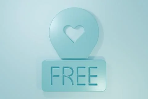 Blue Map pointer with heart icon isolated on blue background. Valentines da.. Stock Illustration