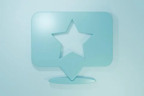 Blue Map pointer with star icon isolated on blue background. Star favorite .. Stockillustratie