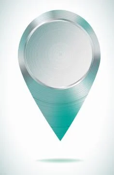 Blue map pointer template Stock Illustration