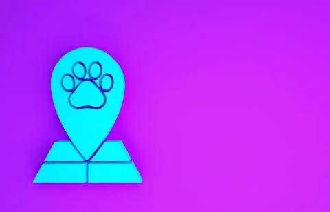 Blue Map pointer with veterinary medicine hospital, clinic or pet shop for an Stock Illustration