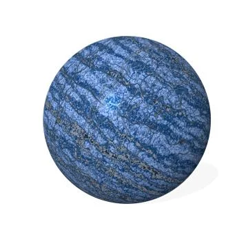 Blue marble sphere - 3D render Stock Illustration