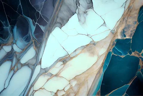 Blue marble stone texture. Macro close up soft stone surface fluid art. Resin Stock Illustration