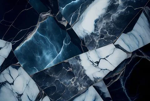 Blue marble stone texture. Macro close up soft stone surface fluid art. Resin Stock-Illustration