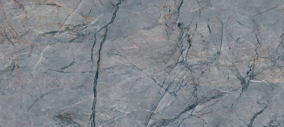 Blue marble texture background pattern top view. Tiles natural stone floor with Stock Photos