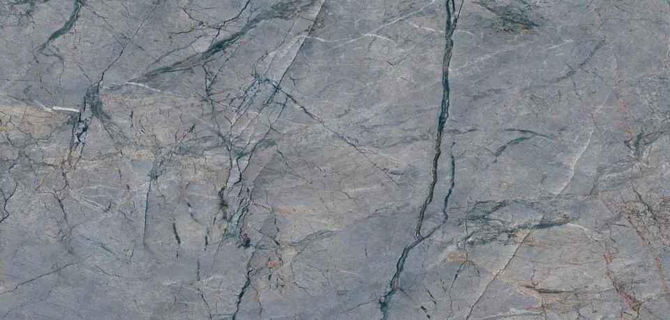 Blue marble texture background pattern top view. Tiles natural stone floor with Stock Photos