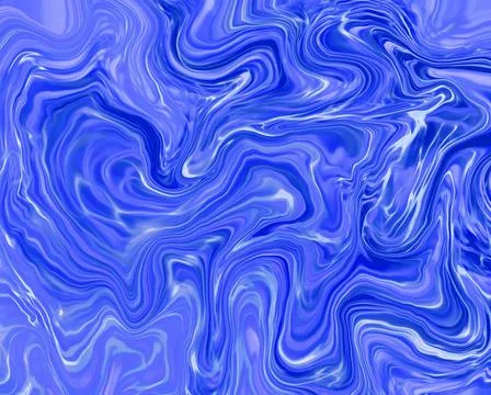 Blue marble texture. Liquid shiny blue stone texture. Stock Illustration