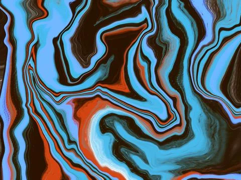 Blue marble texture. Liquid shiny blue stone texture. Stock Illustration