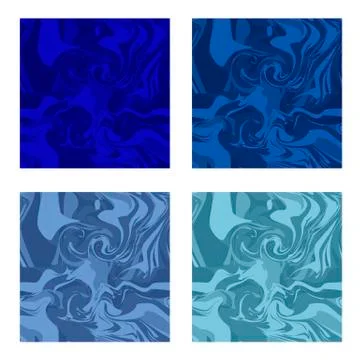 Blue marble texture set Stock Illustration