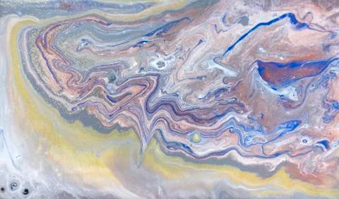 Blue marbling pattern. Golden marble liquid texture. Stock Illustration