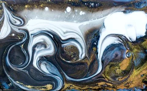 Blue marbling pattern. Golden marble liquid texture. Stock Illustration