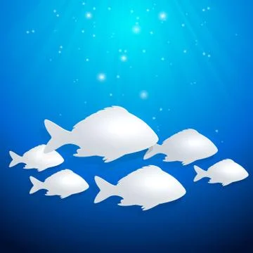 Blue marine background Illustrazione stock
