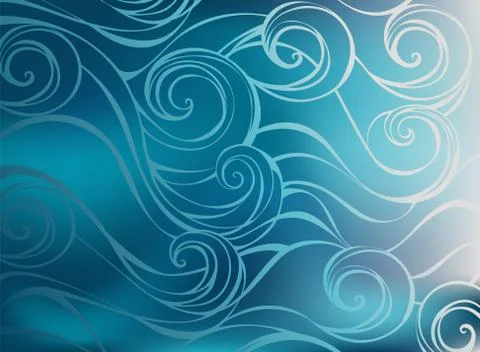 Blue marine background Stock Illustration