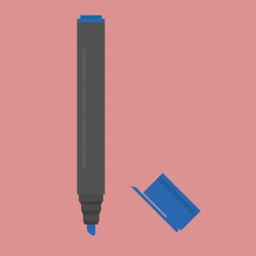 Blue Marker Stock Illustration
