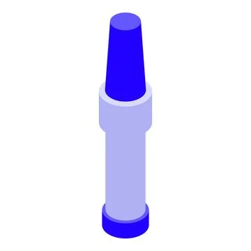 Blue marker pen highlighting important information with isometric projection Stock Illustration