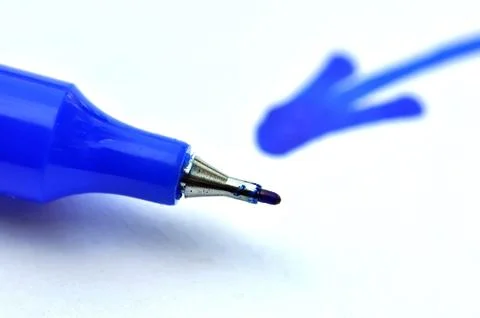 Blue marker Stock Photos