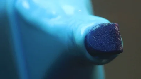 Blue Marker tip melting, burning, isolated  - MRYT Stock Footage 74220788