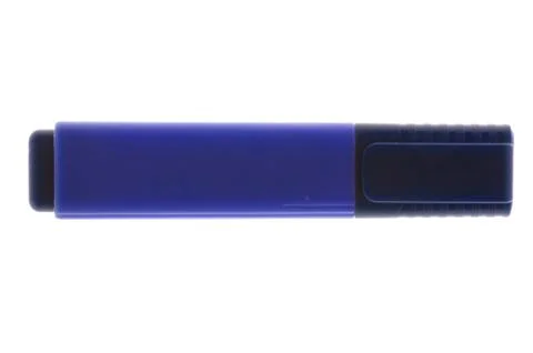 Blue marker on white Foto stock