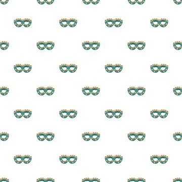 Blue masquerade mask pattern for carnival celebration Stock Illustration