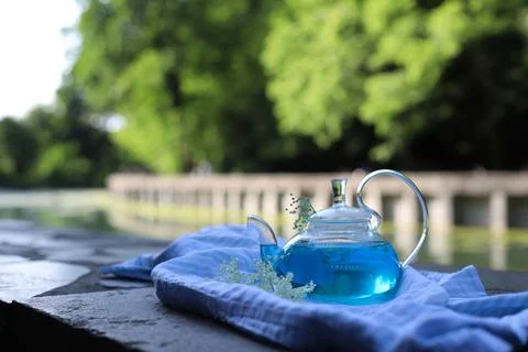 Blue matcha 2 Stock Photos
