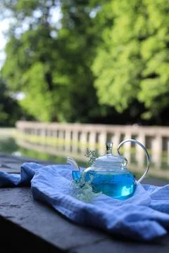 Blue matcha Stock Photos