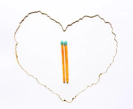 Blue matchsticks Stock Photos