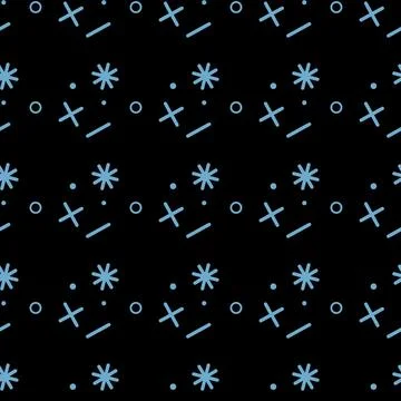 Blue math symbol pattern. Mathematic geometric seamless . Abstract backgrou.. Stock Illustration