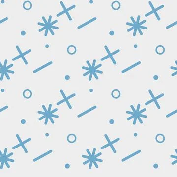 Blue math symbol pattern. Mathematic geometric seamless . Abstract backgrou.. Stock Illustration