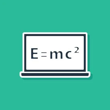 Blue Math system of equation solution on chalkboard icon isolated on green 库存插图