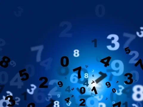 Blue mathematics indicating high tec and electronic Stock-Illustration