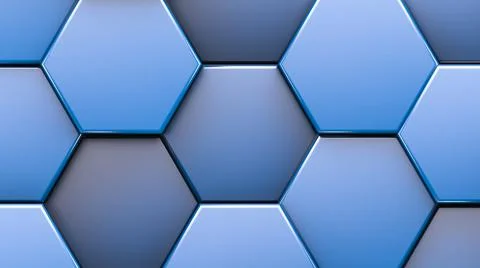 Blue matte cells close up. Shiny edges. Abstract background. Stock Illustration