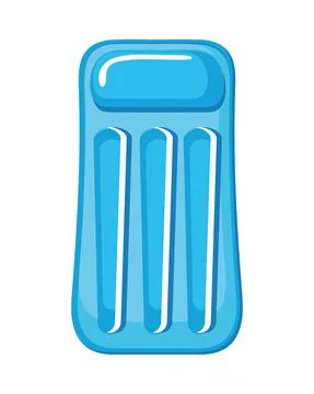 Blue mattress float pool Stock Illustration