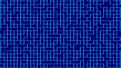 Blue Maze Pattern Animation - grid background Video stock 290156346