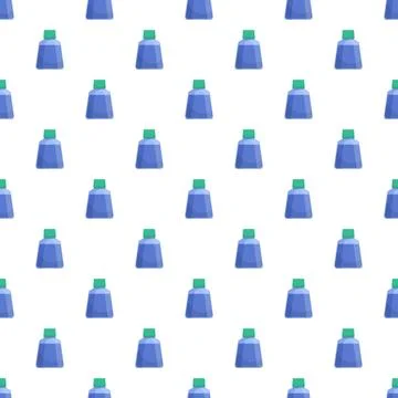 Blue medical bottles seamless pattern repeating background Stock Illustration