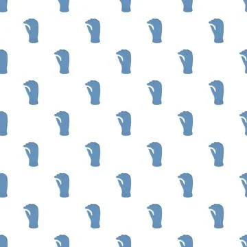 Blue medical glove pattern offering hand protection for healthcare Stock Illustration