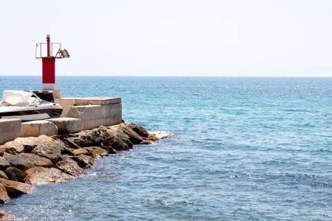 Blue mediterranean background Stock Photos
